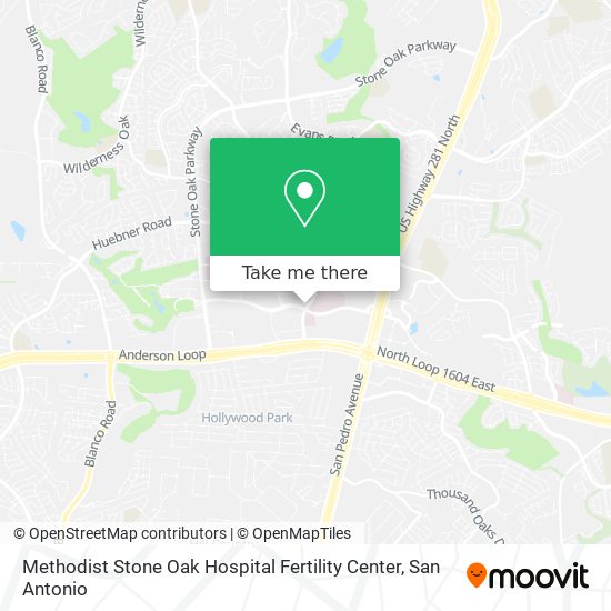 Methodist Stone Oak Hospital Fertility Center map