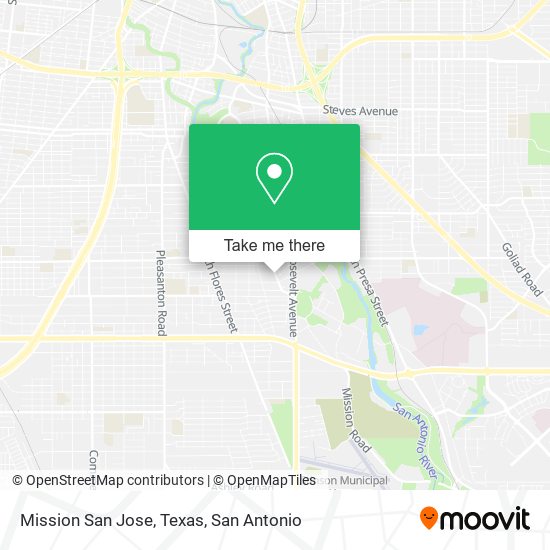 Mapa de Mission San Jose, Texas
