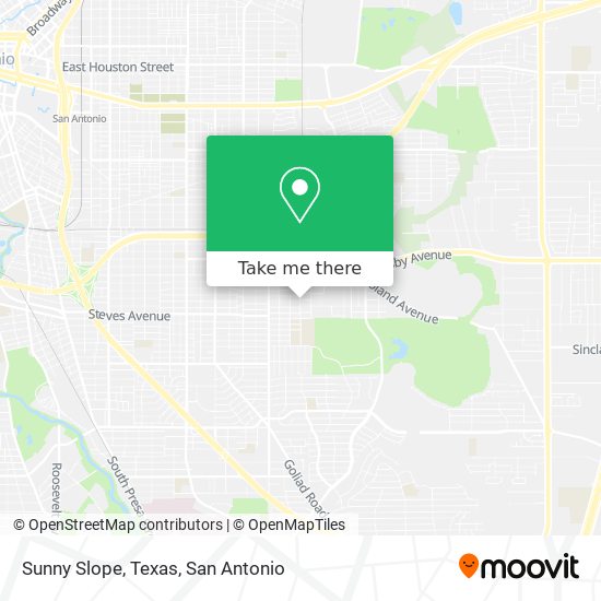 Sunny Slope, Texas map