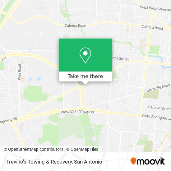 Treviño's Towing & Recovery map