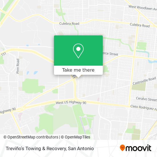 Treviño's Towing & Recovery map