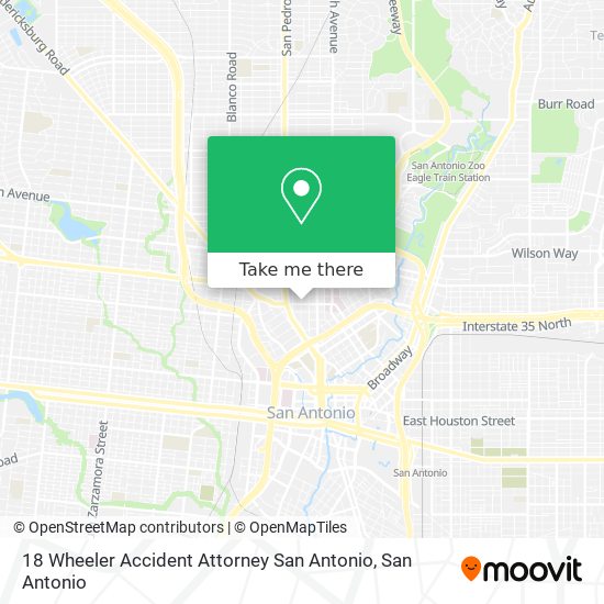 Mapa de 18 Wheeler Accident Attorney San Antonio