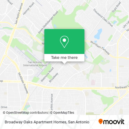 Broadway Oaks Apartment Homes map