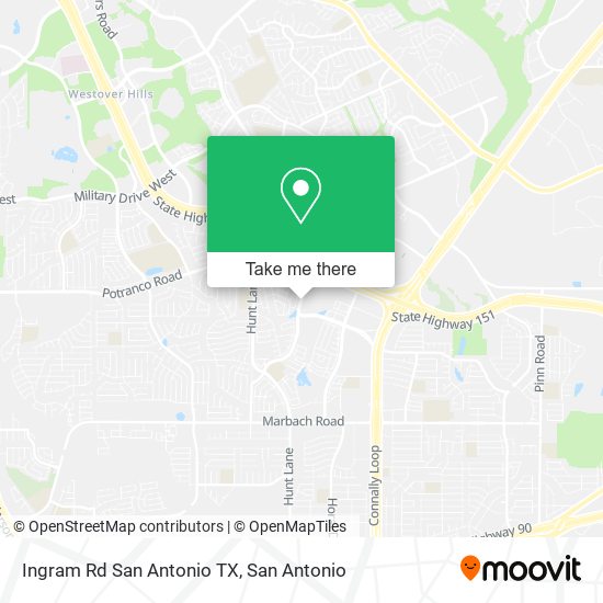 Ingram Rd San Antonio TX map