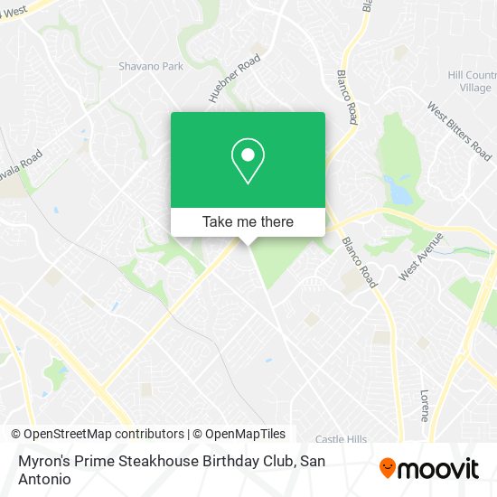 Myron's Prime Steakhouse Birthday Club map