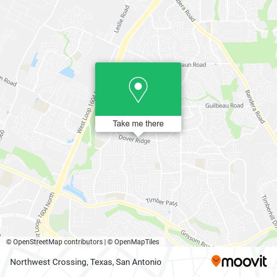Northwest Crossing, Texas map