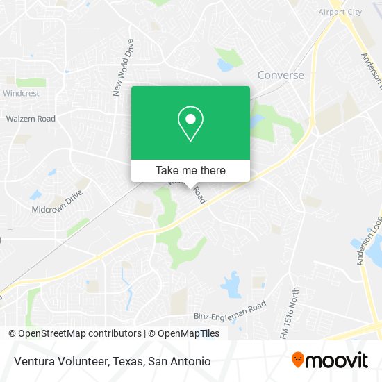 Ventura Volunteer, Texas map