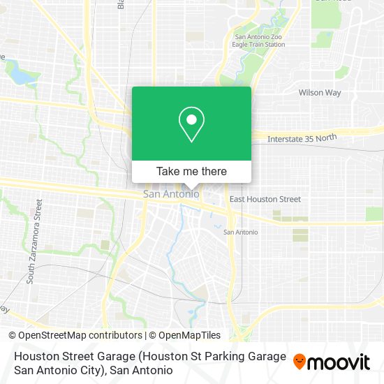 Mapa de Houston Street Garage (Houston St Parking Garage San Antonio City)