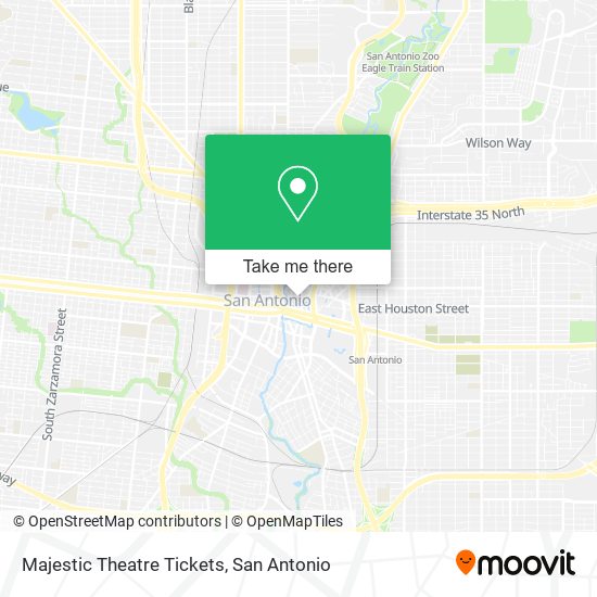 Mapa de Majestic Theatre Tickets