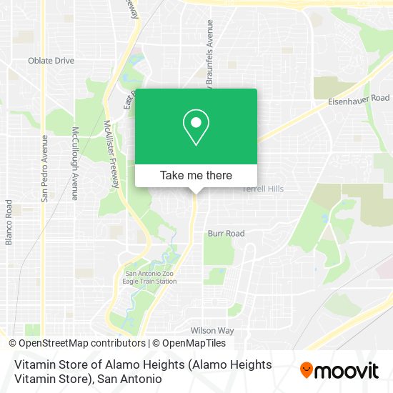 Vitamin Store of Alamo Heights map