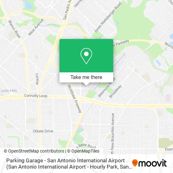Mapa de Parking Garage - San Antonio International Airport