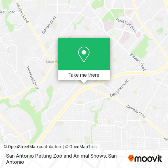 San Antonio Petting Zoo and Animal Shows map