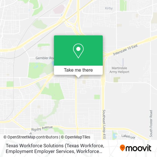 Texas Workforce Solutions map