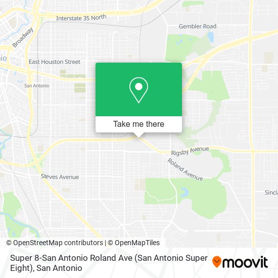 Mapa de Super 8-San Antonio Roland Ave (San Antonio Super Eight)