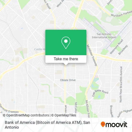 Bank of America (Bitcoin of America ATM) map