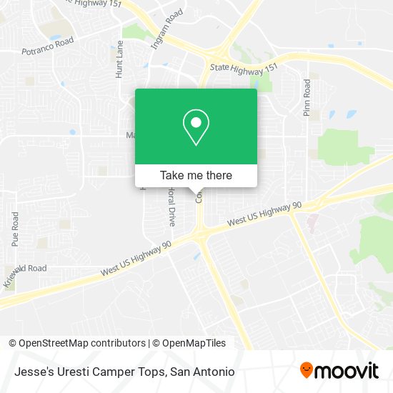 Jesse's Uresti Camper Tops map