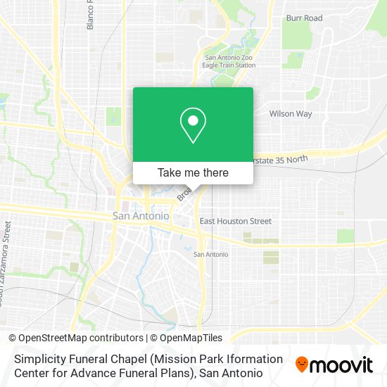Simplicity Funeral Chapel (Mission Park Iformation Center for Advance Funeral Plans) map