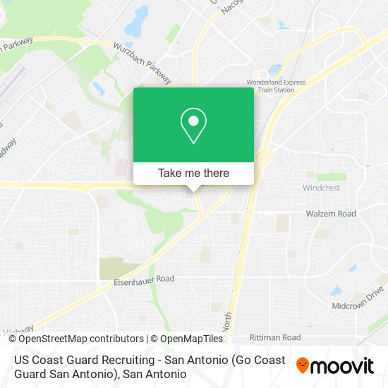 US Coast Guard Recruiting - San Antonio (Go Coast Guard San Antonio) map