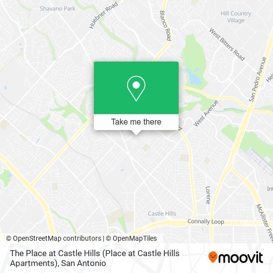 The Place at Castle Hills map