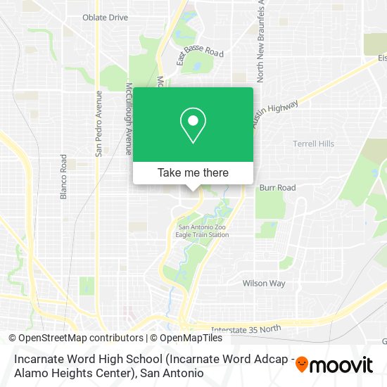 Incarnate Word High School (Incarnate Word Adcap - Alamo Heights Center) map