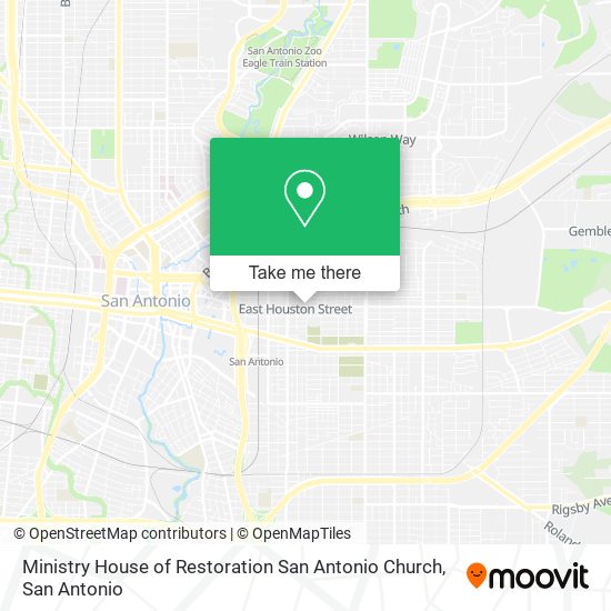 Ministry House of Restoration San Antonio Church map