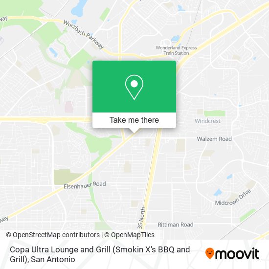 Copa Ultra Lounge and Grill (Smokin X's BBQ and Grill) map