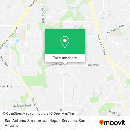 San Antonio Sprinter van Repair Services map