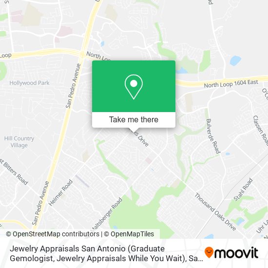 Jewelry Appraisals San Antonio (Graduate Gemologist, Jewelry Appraisals While You Wait) map