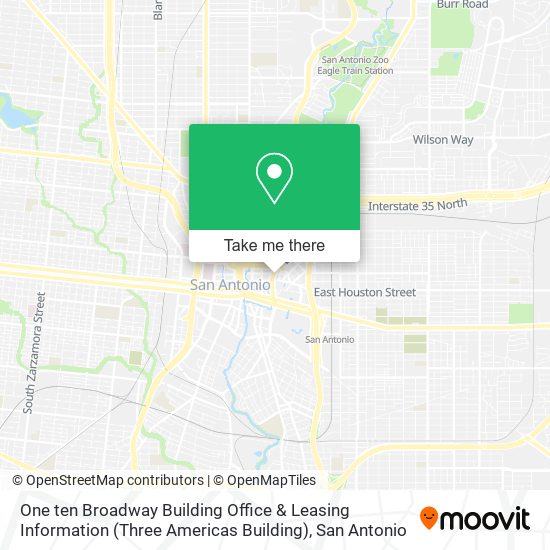 One ten Broadway Building Office & Leasing Information (Three Americas Building) map