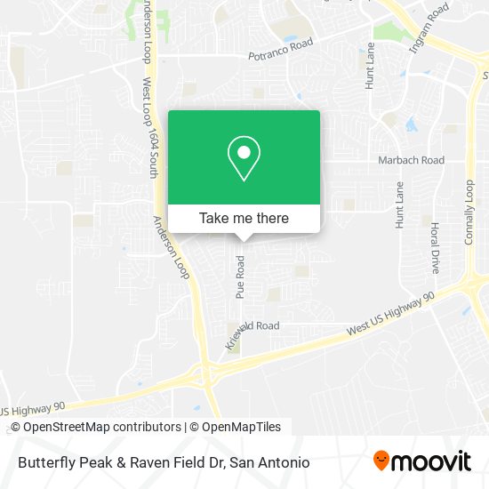 Butterfly Peak & Raven Field Dr map