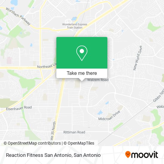 Mapa de Reaction Fitness San Antonio