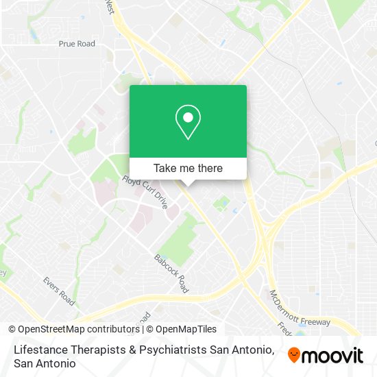 Lifestance Therapists & Psychiatrists San Antonio map