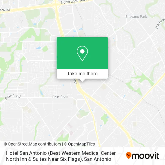 Hotel San Antonio (Best Western Medical Center North Inn & Suites Near Six Flags) map