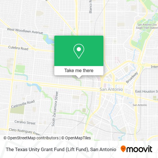 The Texas Unity Grant Fund (Lift Fund) map