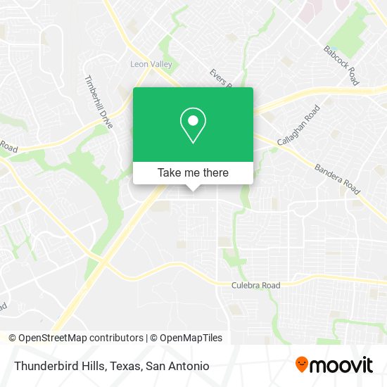 Thunderbird Hills, Texas map