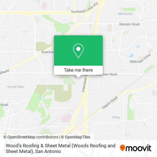 Wood's Roofing & Sheet Metal (Woods Roofing and Sheet Metal) map