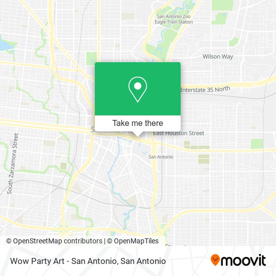 Wow Party Art - San Antonio map