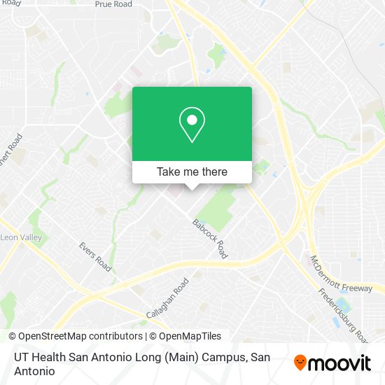 Mapa de UT Health San Antonio Long (Main) Campus