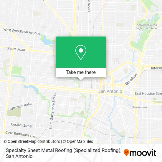 Specialty Sheet Metal Roofing (Specialized Roofing) map