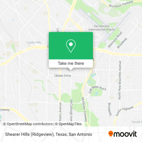 Shearer Hills (Ridgeview), Texas map