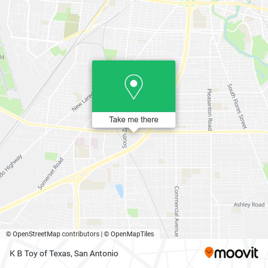 K B Toy of Texas map