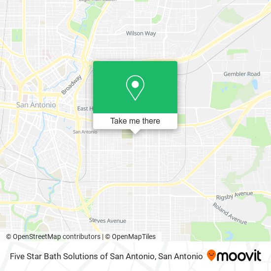 Five Star Bath Solutions of San Antonio map