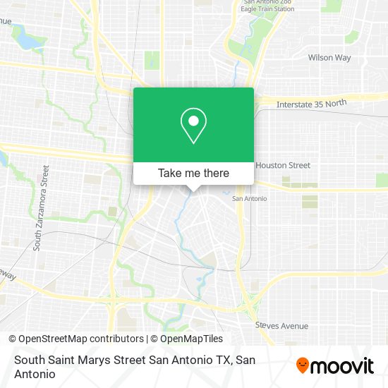 South Saint Marys Street San Antonio TX map