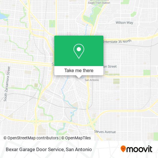 Bexar Garage Door Service map
