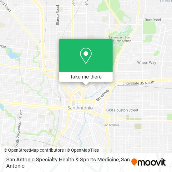 Mapa de San Antonio Specialty Health & Sports Medicine