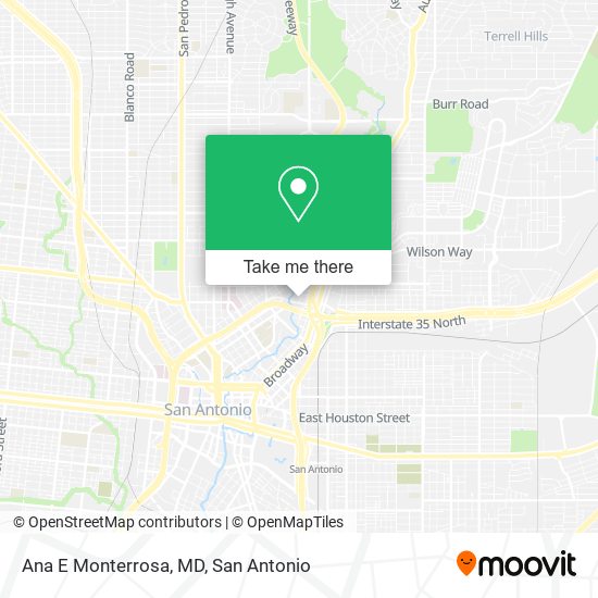 Ana E Monterrosa, MD map