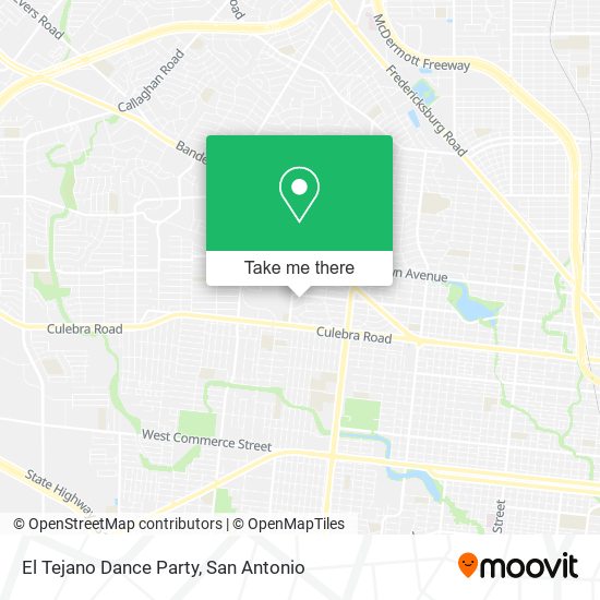 El Tejano Dance Party map