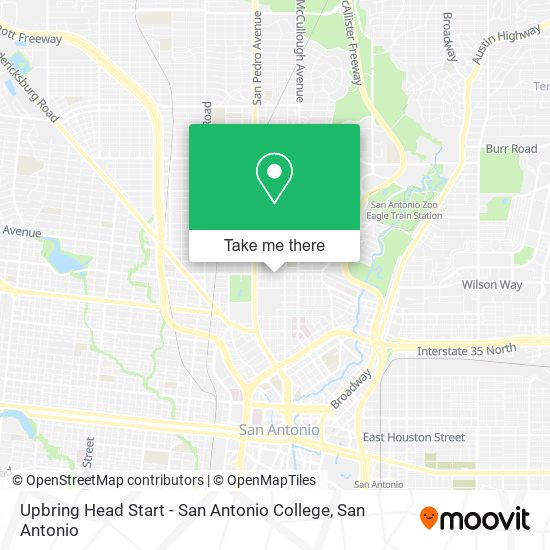 Mapa de Upbring Head Start - San Antonio College