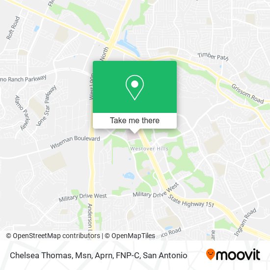 Chelsea Thomas, Msn, Aprn, FNP-C map