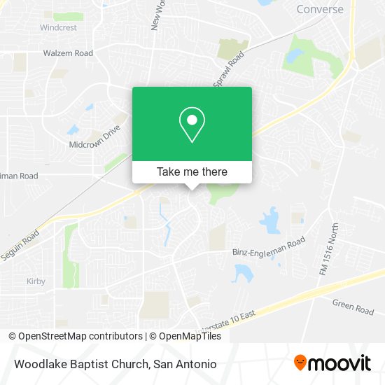 Woodlake Baptist Church map